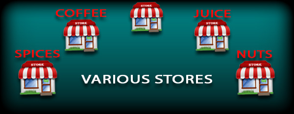 various stores